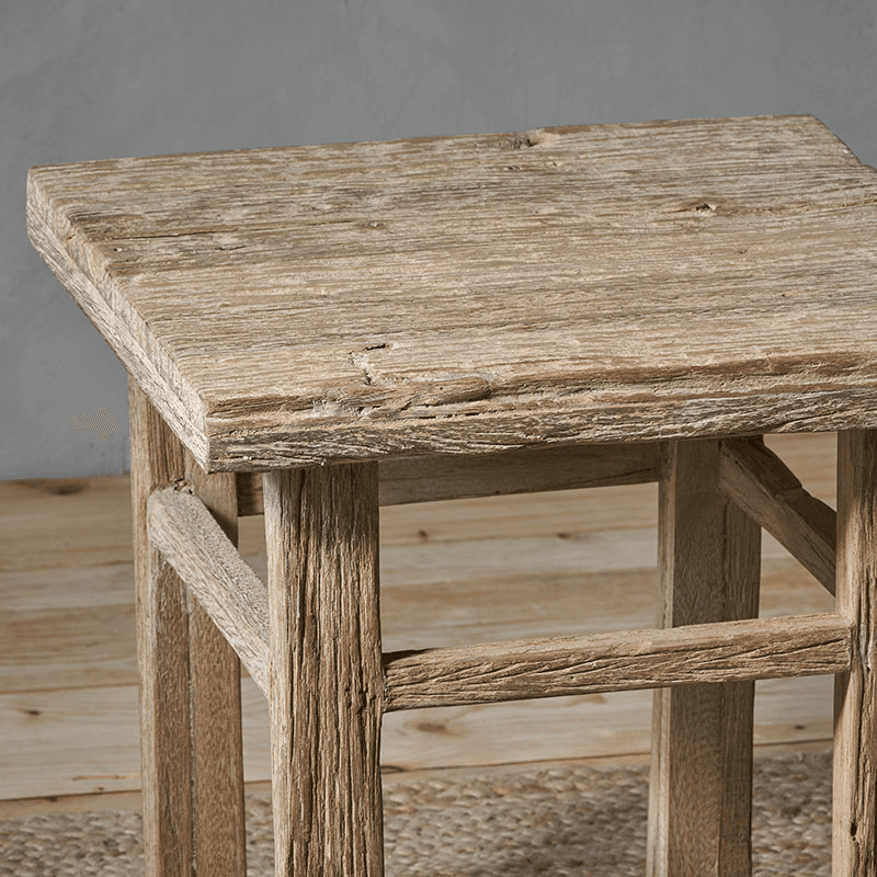 Ibo Reclaimed Wood Side Table, Natural