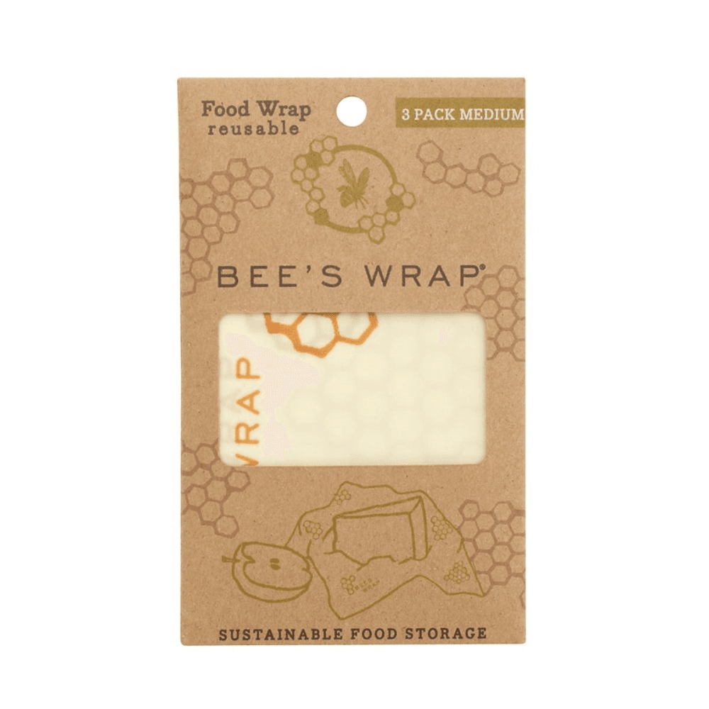 Bee's Wrap Print Pack of 3 medium food wraps, 25 x 28cm