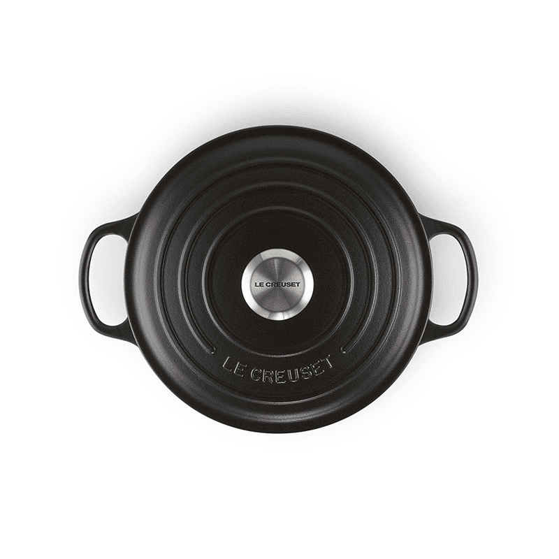 Signature Cast Iron Round casserole, 26cm - 5.3 litre, Satin Black