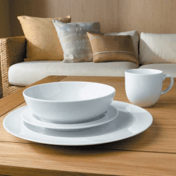 Image showing the White 16 piece tableware set product.