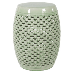 Image showing the Lattice Ceramic Stool, H45cm, Sage product.