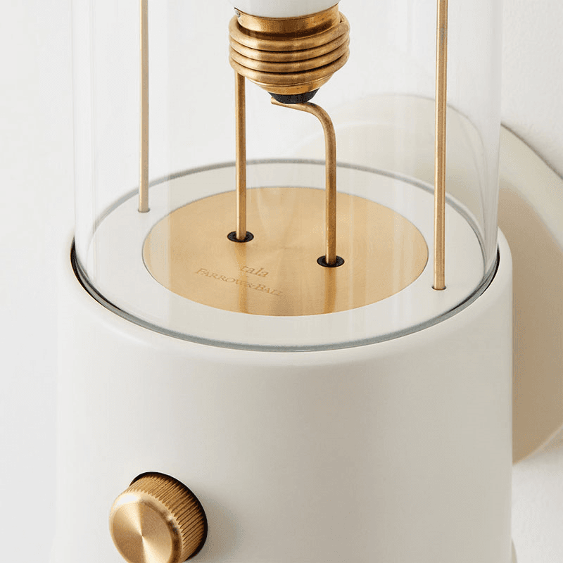 The Muse Farrow & Ball Wall Light, Candlenut White