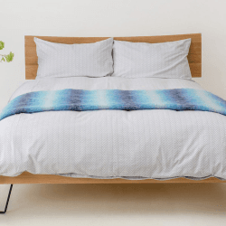 Image showing the Herringbone Super King Duvet Cover, Grey product.