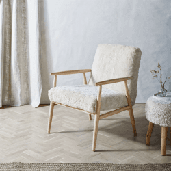 Image showing the Sheepskin Chair, Pearl product.