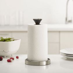 Image showing the Push&Tear Kitchen roll holder, 28 x 16 x 16cm, Grey product.