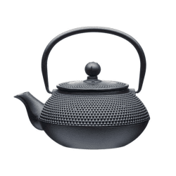 Image showing the Cast Iron Infuser Teapot, 3 Cup, Black product.