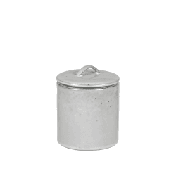 Image showing the Nordic Sand Jar with Lid, H12cm, Natural product.