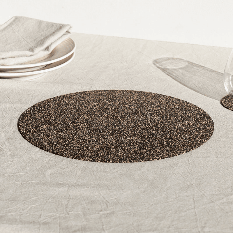 Dash Set of 4 Placemats, D30cm, Black