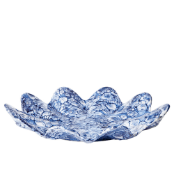 Image showing the Lilja Decorative Plate, D38 x H6cm, Blue & White product.