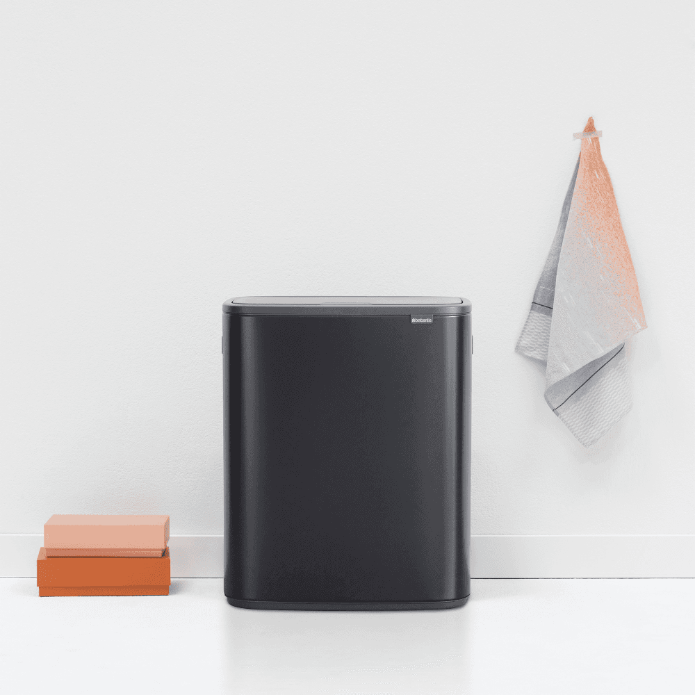 Bo Touch bin, 30 litre, Matt Black