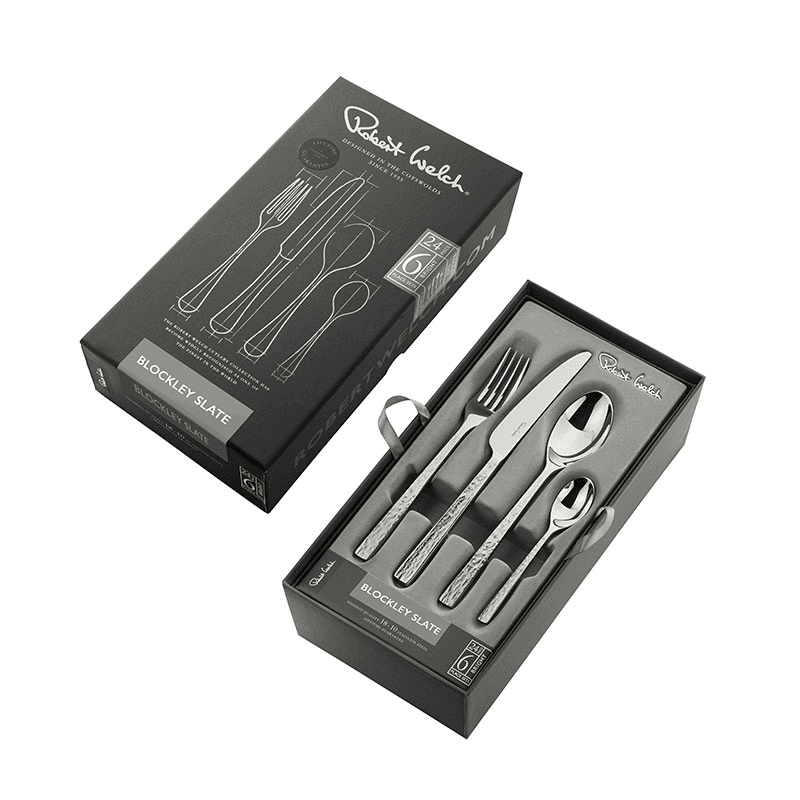 Blockley Slate 24 Piece Cutlery Set, Stainless Steel