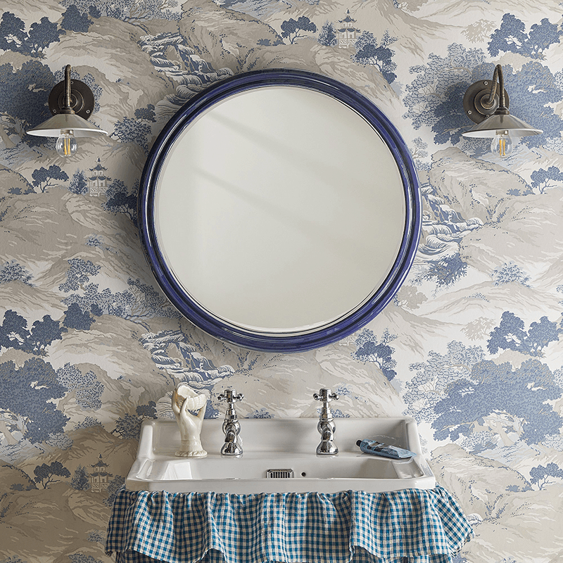 Cinders Mirror, 60cm, Blue