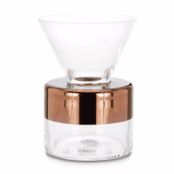 Image showing the Tank Medium vase, H19 x W14cm, glass product.