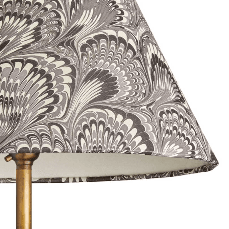 Empire Shade, 30cm, grey and black Piave hand made marble paper