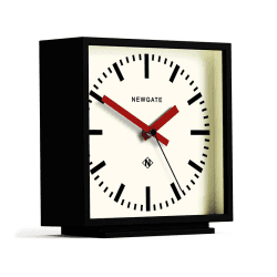 Image showing the AMP Clock, H20.3 x W19.3 x D8cm, Black/Red product.