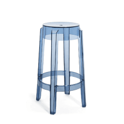 Image showing the Philippe Starck 2005 Charles Ghost Stool, H65cm, Powder Blue product.