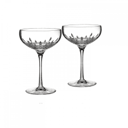 Image showing the Lismore Essence Pair of Champagne saucers product.