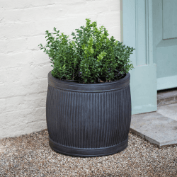 Image showing the Bathford Set of 2 planters, Black product.