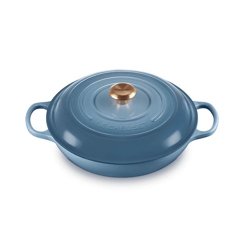 Signature Cast Iron Shallow Casserole, 30cm, Chambray