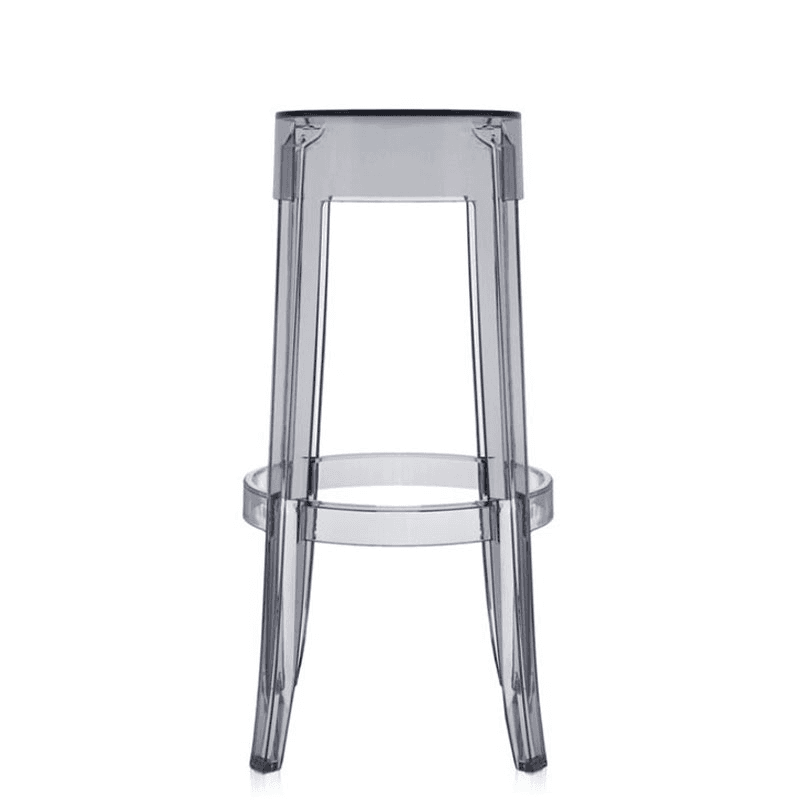 Philippe Starck 2005 Charles Ghost Stool, H75cm, Smoke Grey