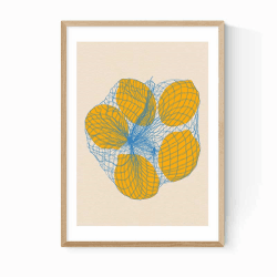 Image showing the Rosi Feist Five Lemons Print, Yellow product.