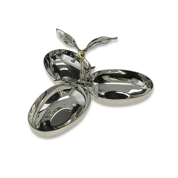 Image showing the Olive Three Section Server, H13 x W22 x D22cm, Silver product.