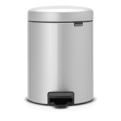 Image showing the newIcon Pedal bin, 5 litre, Metallic Grey product.