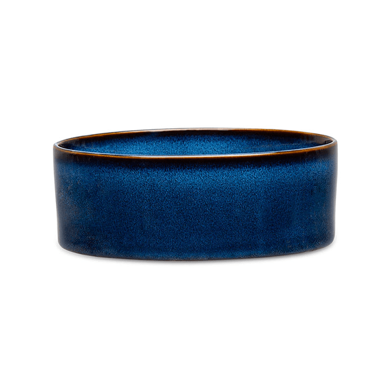 Reactive Glaze Dog Bowl, D19cm, Midnight Blue