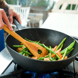 Image showing the Non-Stick Pressed Aluminium Wok, 30cm, Black product.