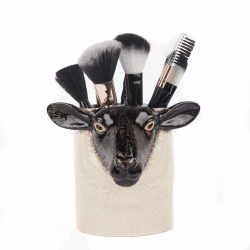 Image showing the Black Faced Suffolk Sheep Pencil Pot, H10.5cm, Black/White product.