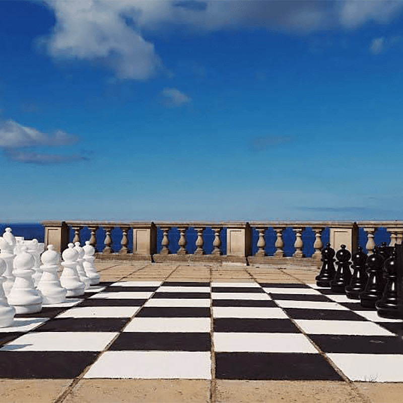 Giant Chess Set with Board