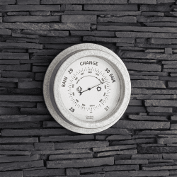Image showing the St Ives Barometer, 22cm, Silver product.