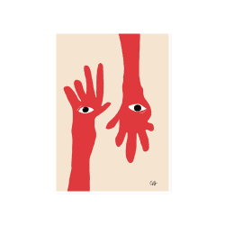 Image showing the Hamsa Hands FSC Print, 50 x 70cm product.