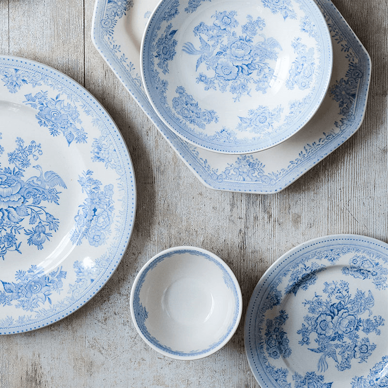 Asiatic Pheasants Sugar Bowl, D9.5cm, Blue