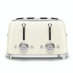 Image showing the 50's Retro 4 slice toaster - 4 slot, Cream product.