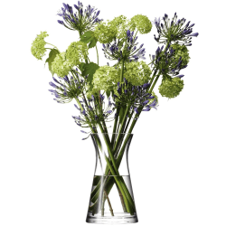 Image showing the Flower Mixed bouquet vase, 29cm, clear product.