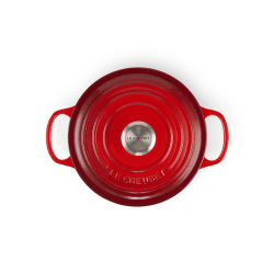 Image showing the Signature Cast Iron Round casserole, 24cm - 4.2 litre, Cerise product.