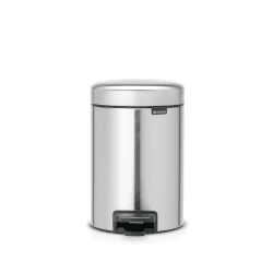 Image showing the newIcon Pedal bin, 3 litre, Matt Steel product.