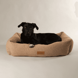 Image showing the Luxury Boucle Box Bed, 90 x 70cm, Desert Tan product.