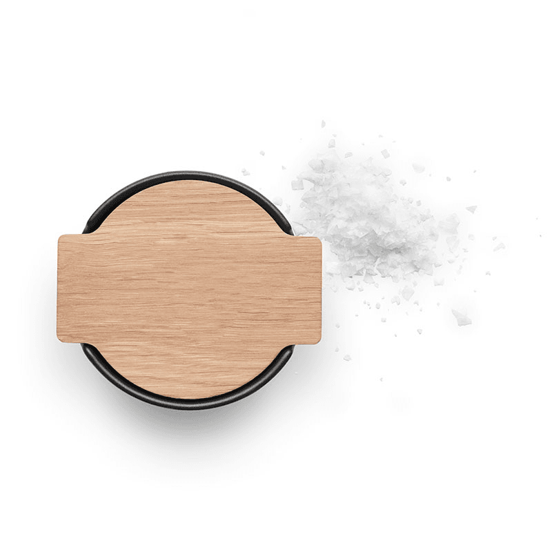 Nordic Kitchen Salt Cellar with Lid, Black