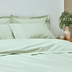 Image showing the 200TC Organic Pair of Oxford Pillowcases, Sage product.