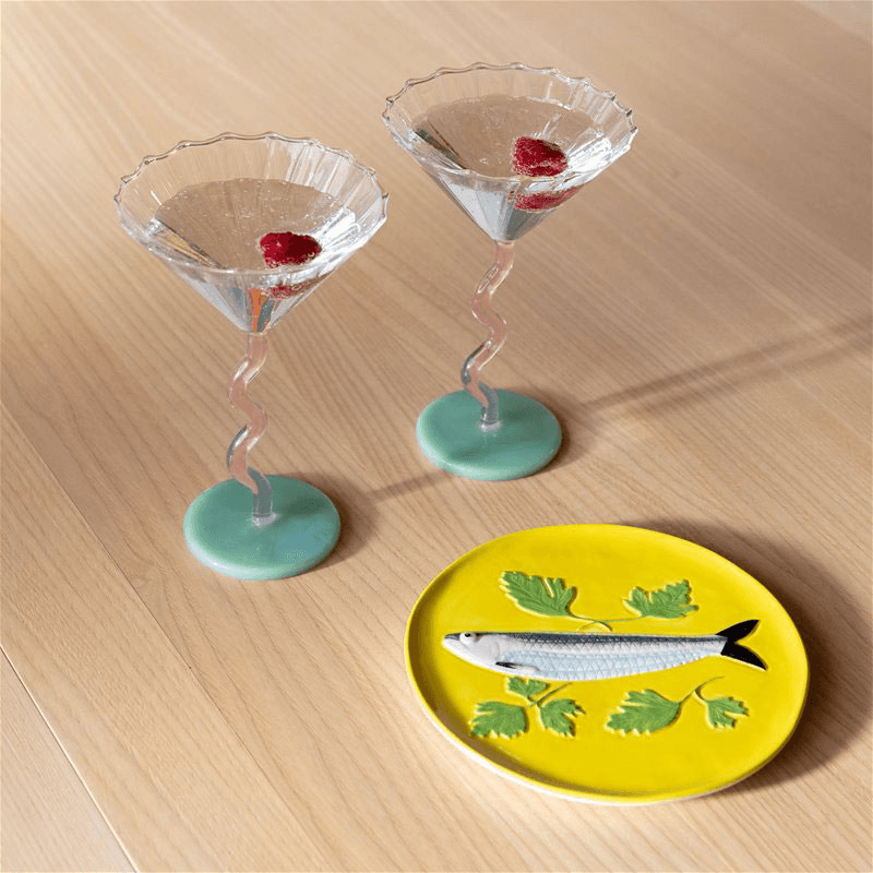 Curve set of 2 Coupes, 17 x 10 cm, multi