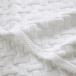 Image showing the Trellis Towel Bath Sheet, White product.