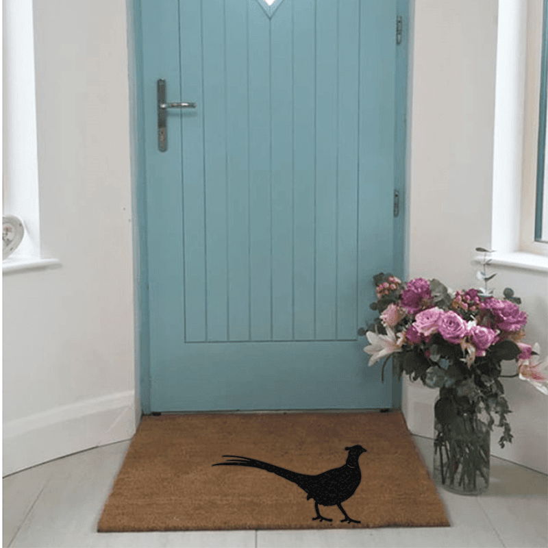 Country Home Pheasant Doormat, 90 x 60cm, Natural & Black