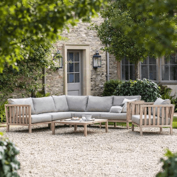Image showing the Corner Sofa Set, Porthallow, Acacia Wood product.