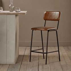 Image showing the Ukari Counter Chair, Aged Tan product.