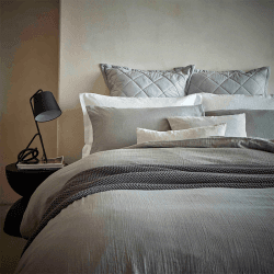 Image showing the Organic Retreat Duvet Set, Super King, Soft Grey product.