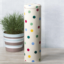 Image showing the Polka Dot Extra Tall Tin, 10cm x 30cm product.