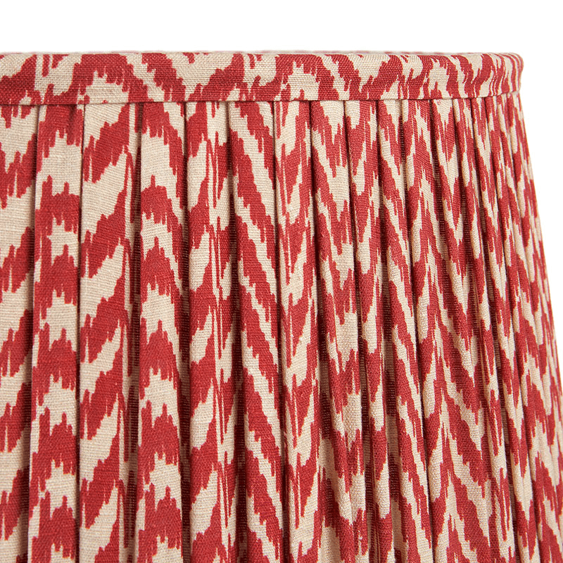 Vienna Chevron Pleated Lampshade, 30cm, Red