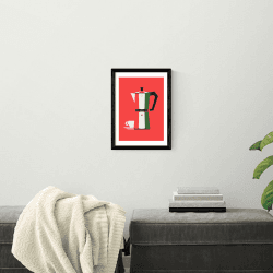 Image showing the Bo Lundberg Made in Italy Print, A3, Black Frame product.